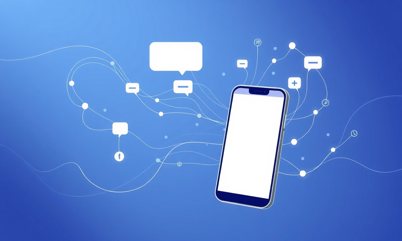 Abstract signal waves symbolizing SMS message transmission