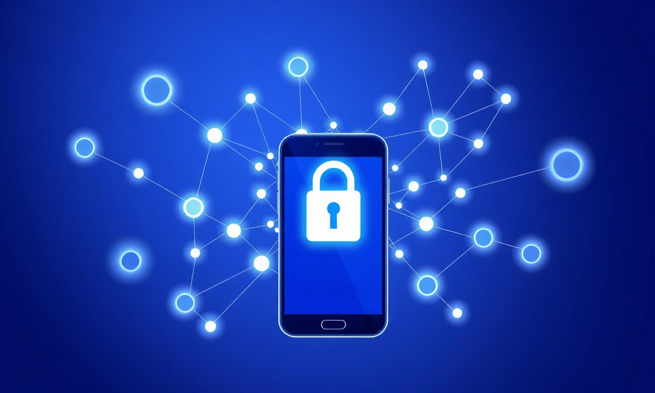 Abstract secure network symbolizing authentication
