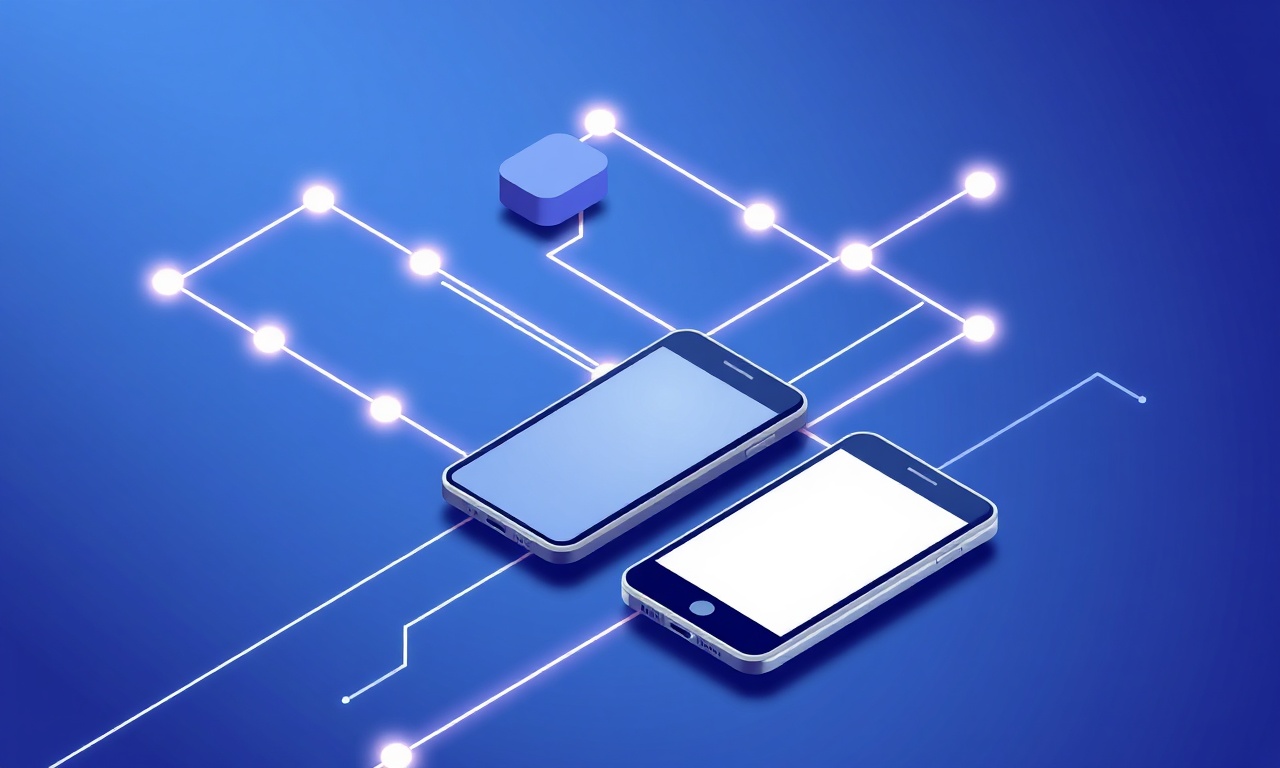 Isometric shapes connected by glowing lines symbolizing different portability types
