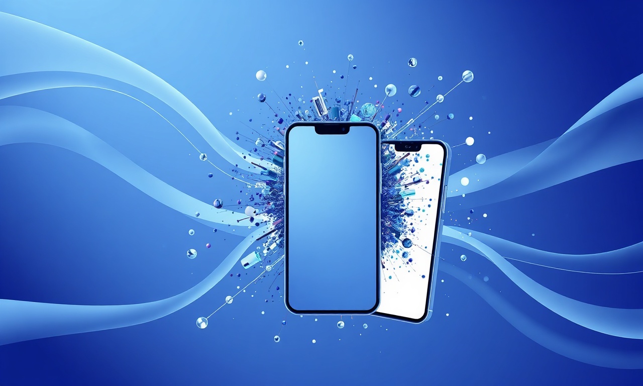 Abstract particles converging and smoothing into lines