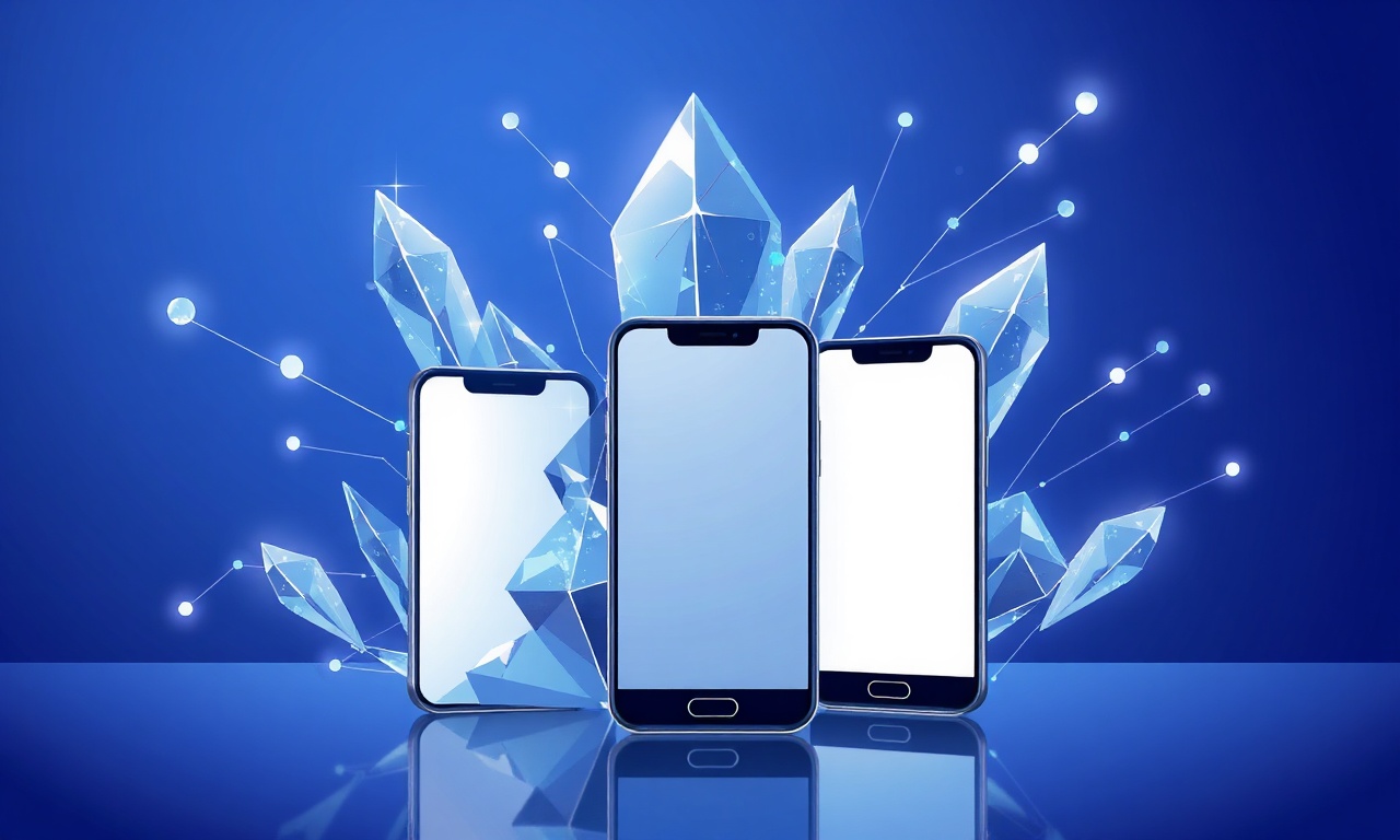 Crystalline structures symbolizing market competition