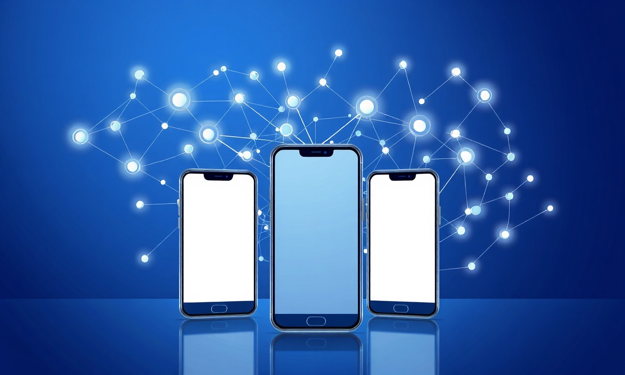 Abstract expanding network representing SMS scaling