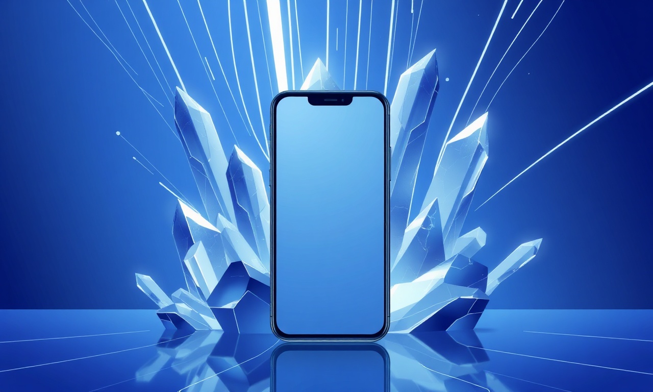 Abstract futuristic shapes symbolizing SMS technology evolution