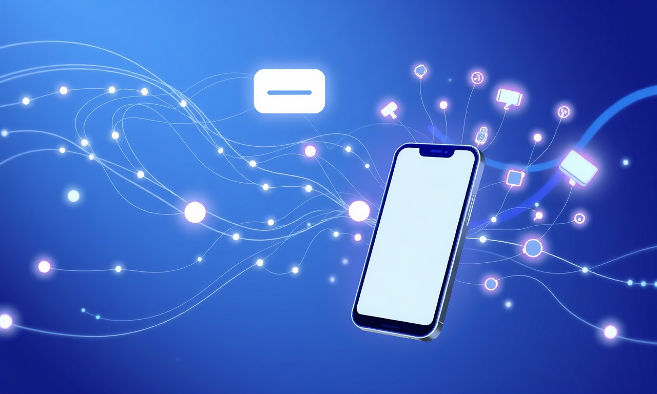 Abstract signal waves representing optimized SMS delivery