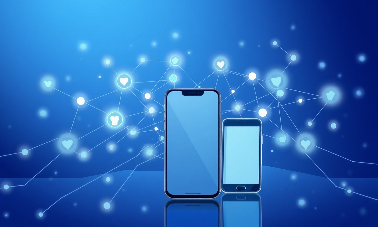 Abstract secure network nodes symbolizing SMS gateway security