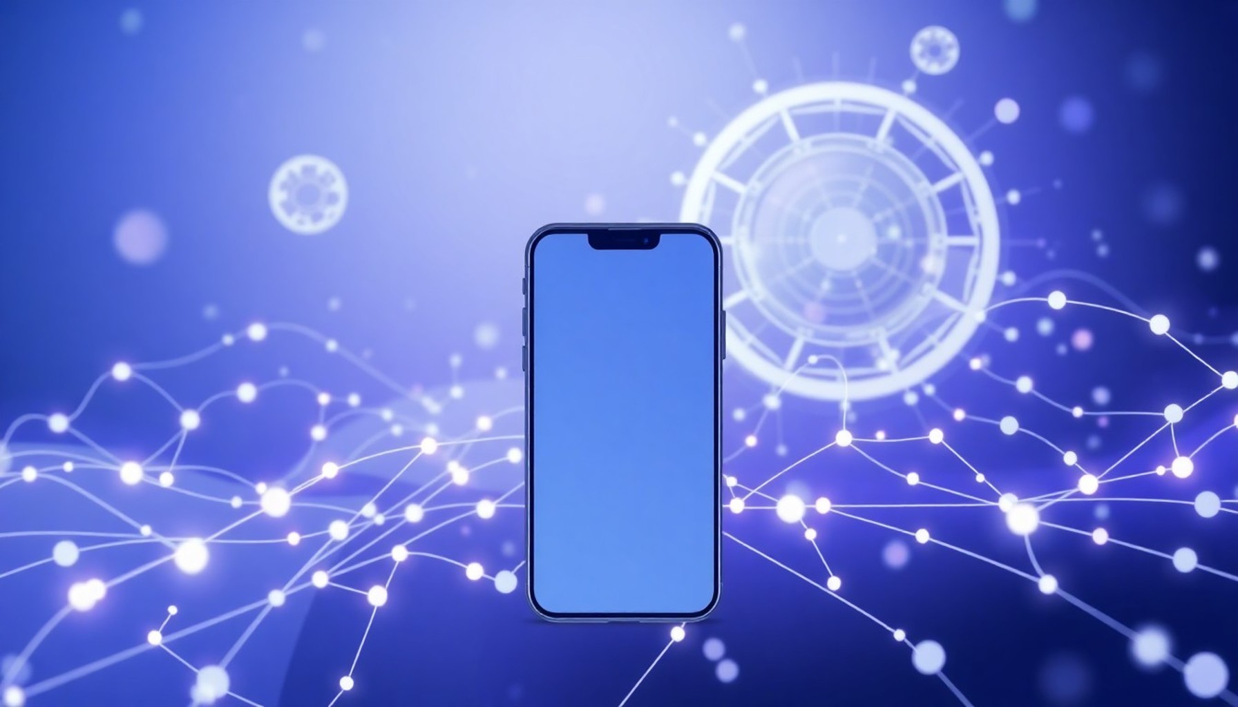 Futuristic abstract network representing SMS delivery trends