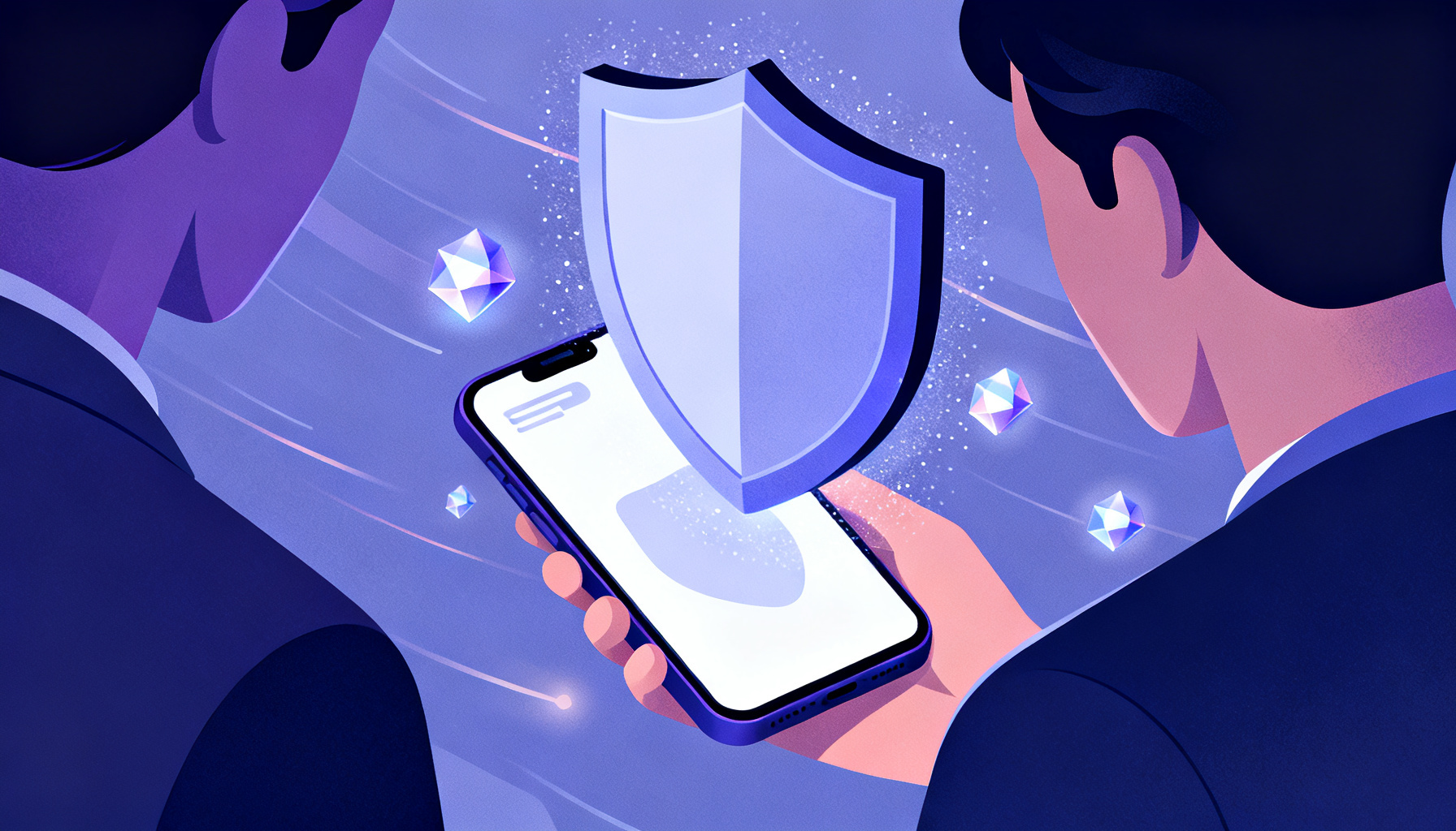 Mobile phone with SMS security shield