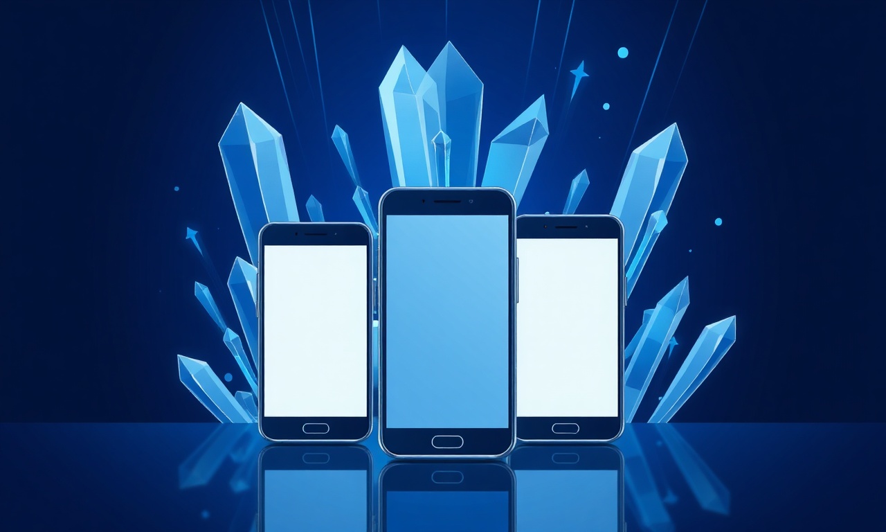 Abstract crystalline structures symbolizing future telecom trends