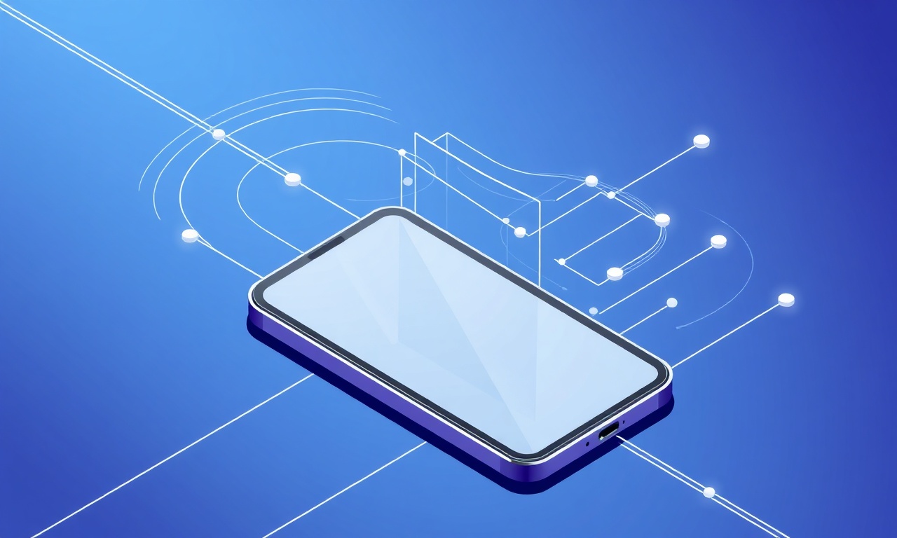 Abstract shapes representing optimized SMS routing