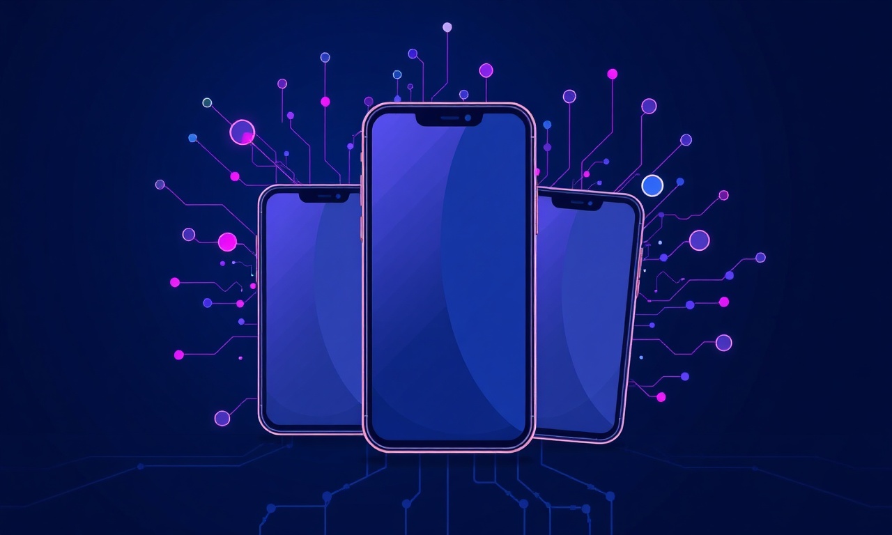Abstract futuristic telecom network concept