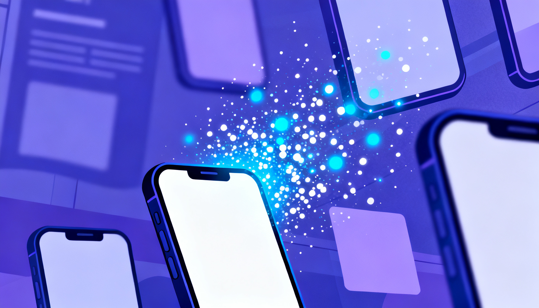 Particle system representing troubleshooting challenges