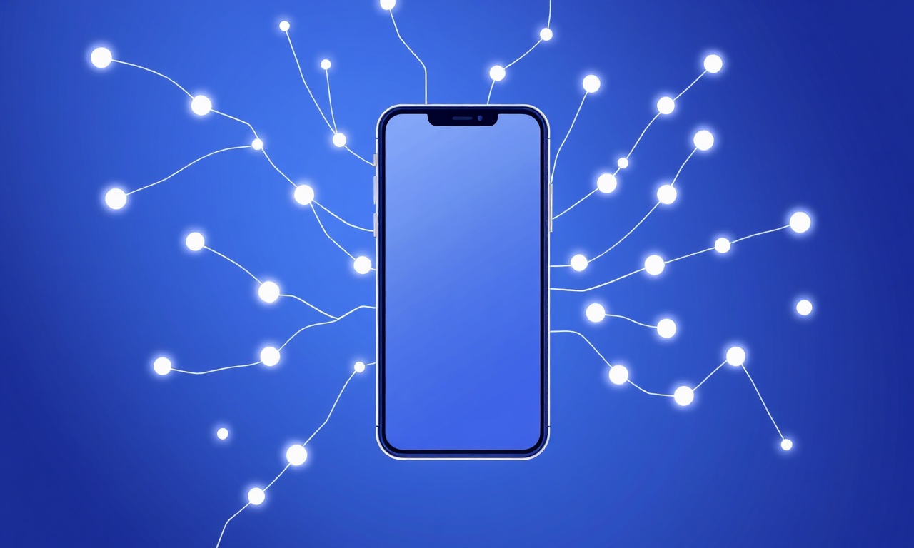 Abstract circuitry representing disposable phone number connections