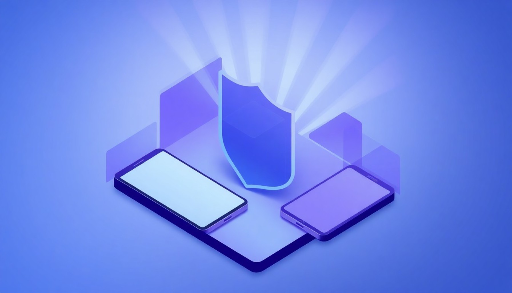 Abstract protective shield symbolizing privacy benefits