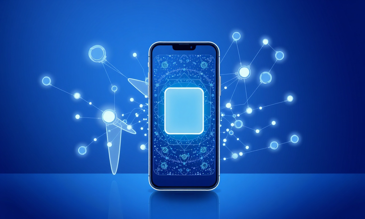 Crystalline digital identity verification concept in indigo and white