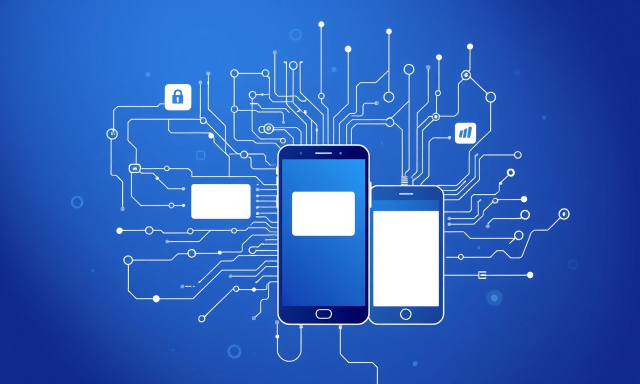 Abstract enterprise IoT and mobile security concept