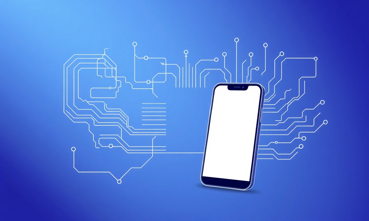 Abstract circuitry symbolizing stepwise eSIM setup
