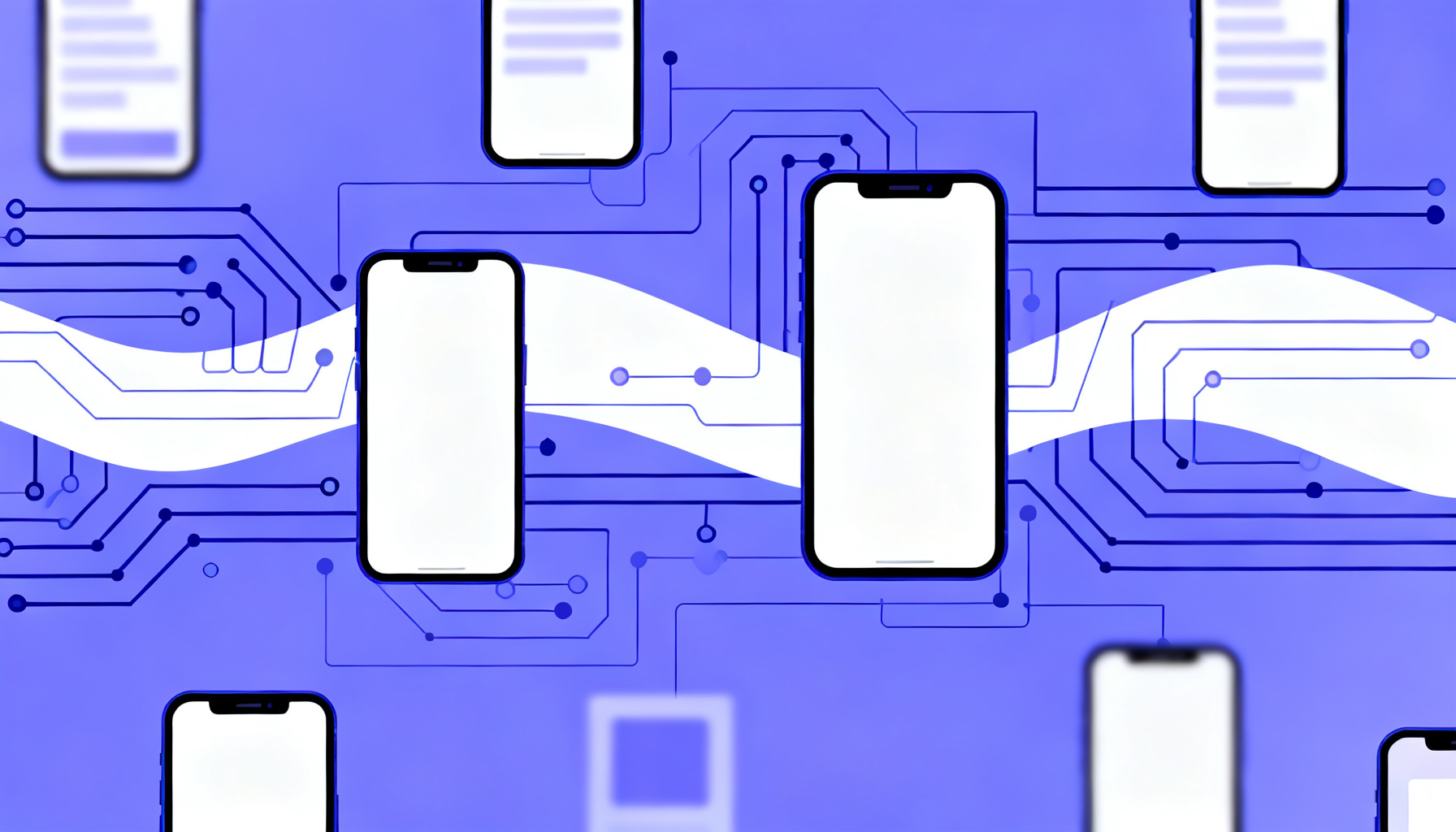 Abstract circuitry representing MFA technical workflow