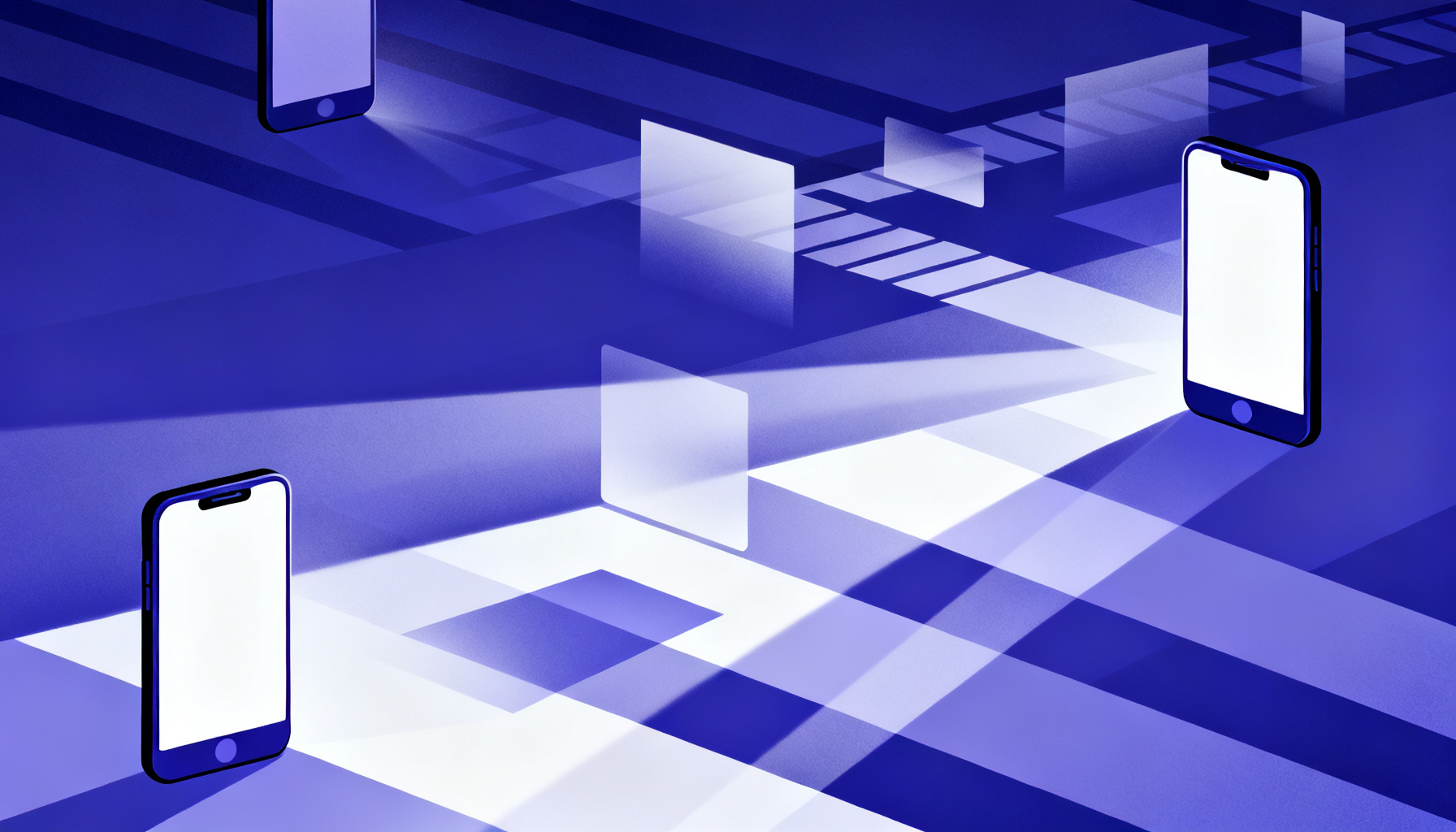 Abstract pathways symbolizing MFA implementation steps