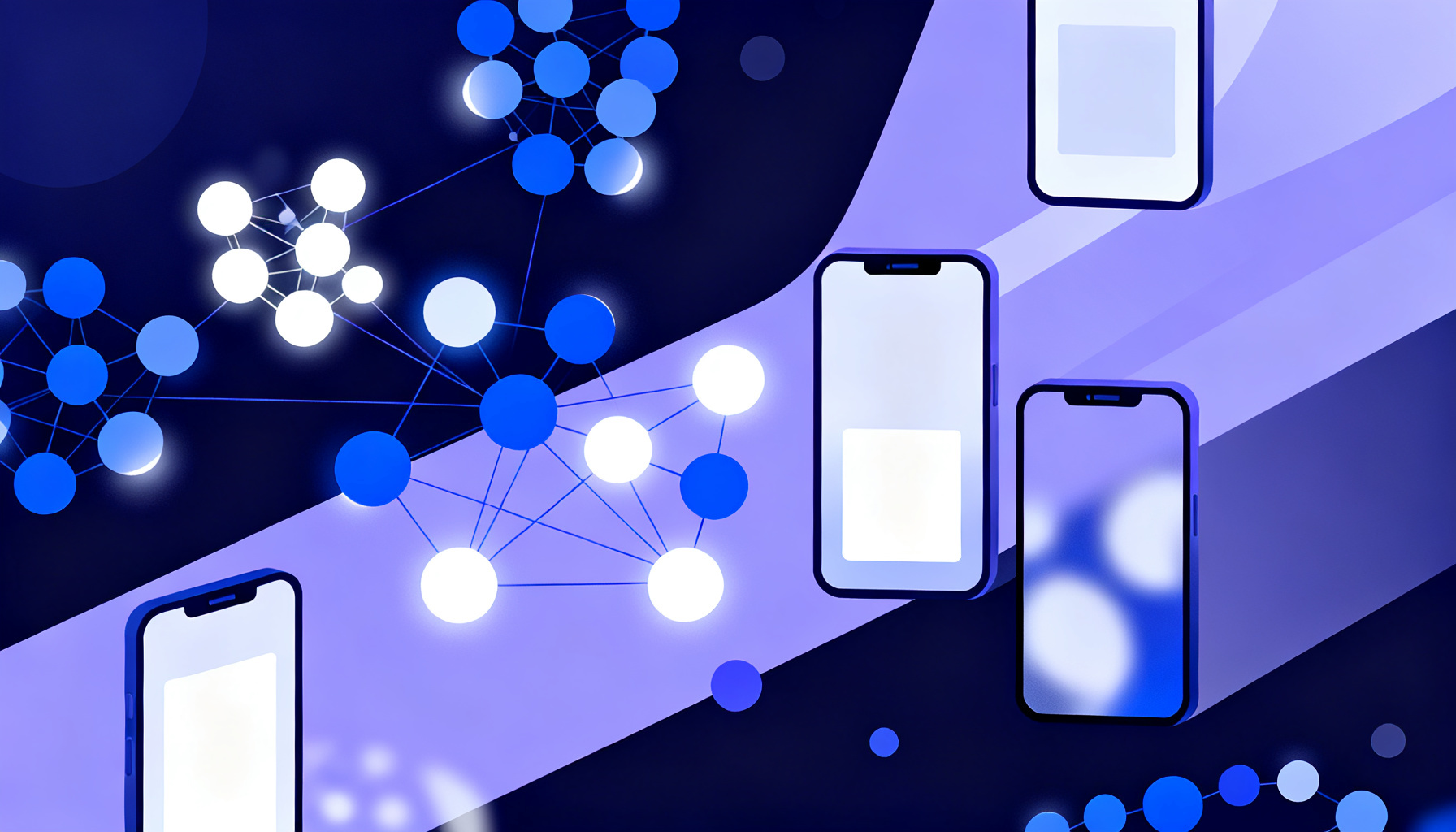 Clustered abstract nodes symbolizing industry MFA usage