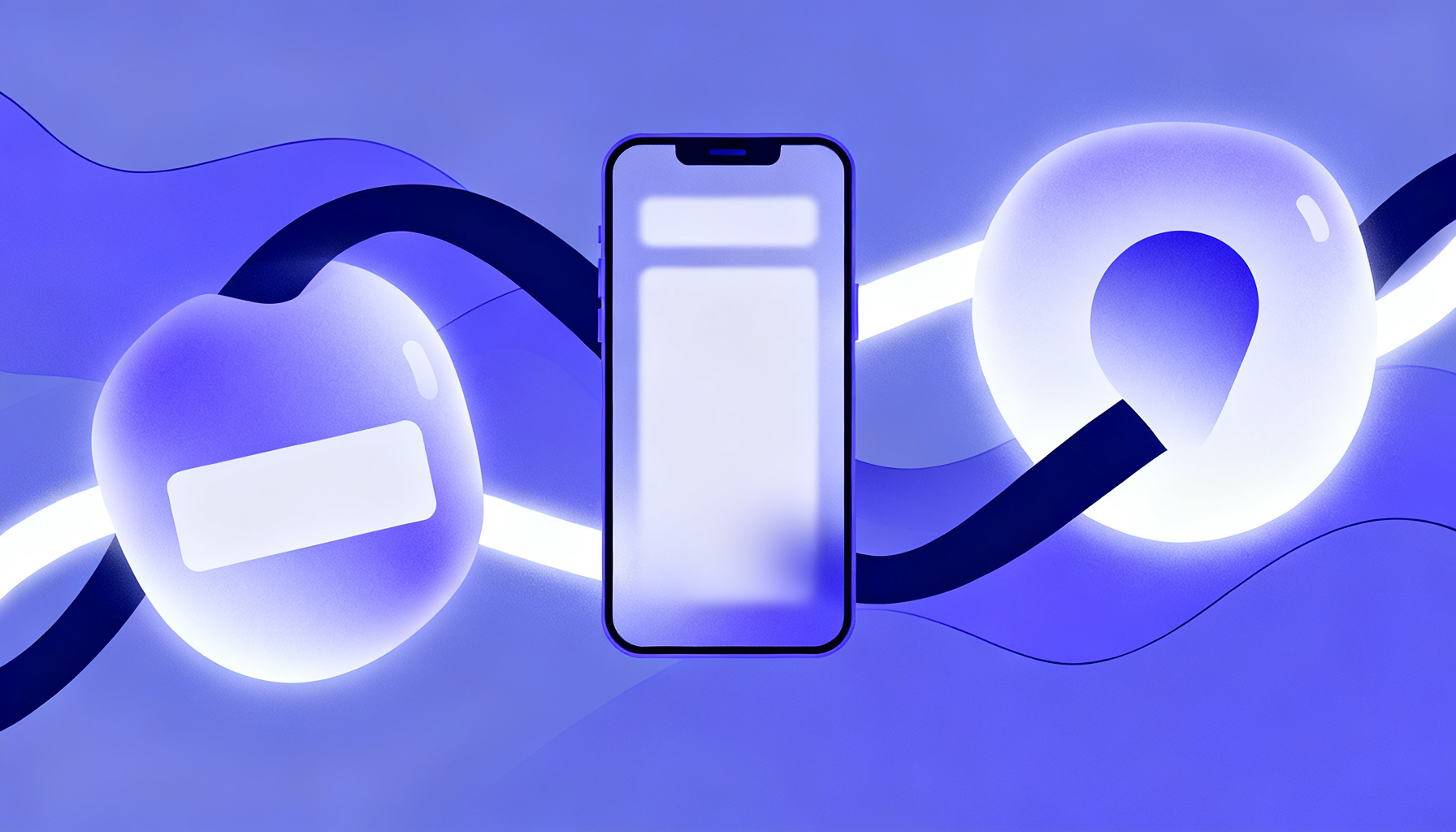 Interconnected abstract shapes symbolizing OTP types