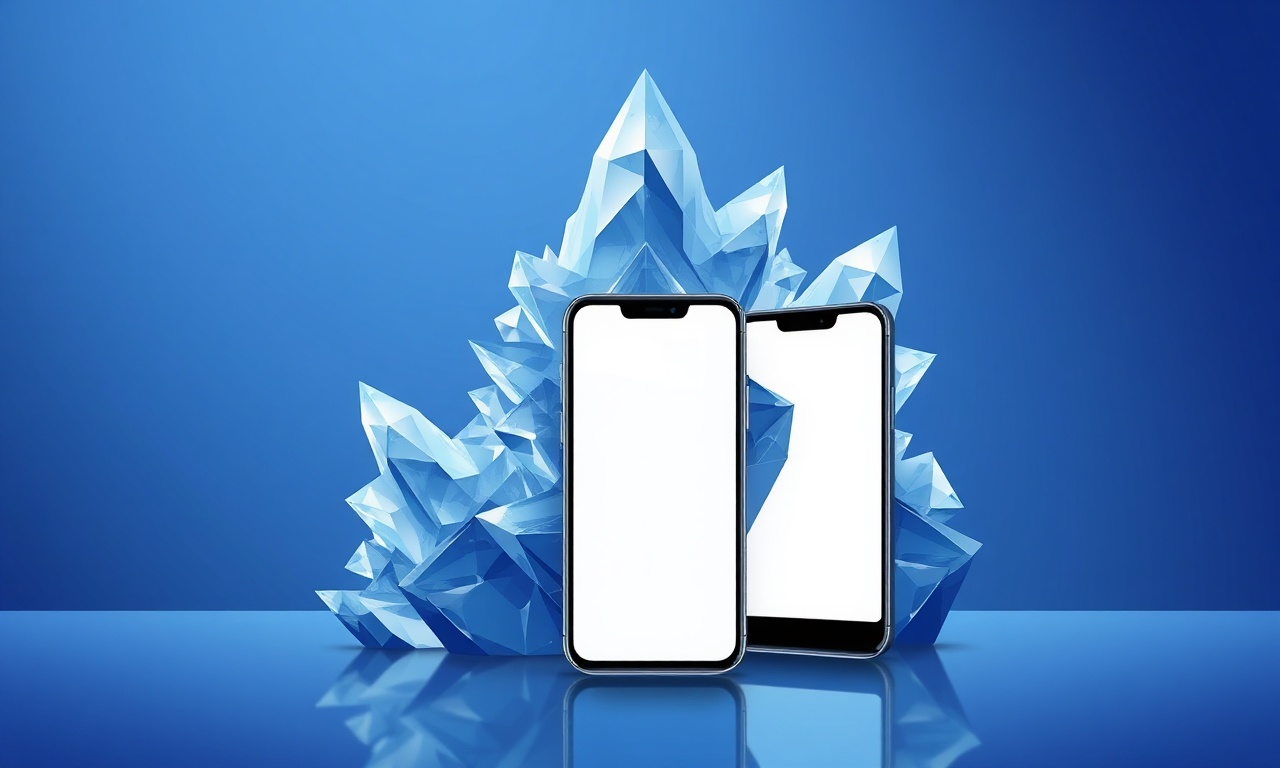 Layered crystalline shapes symbolizing evolution
