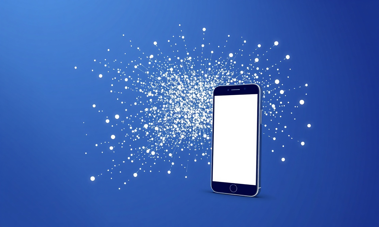 Abstract particles representing challenges and fixes