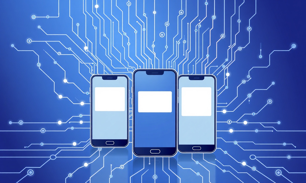 Abstract circuitry symbolizing SMS gateway functions