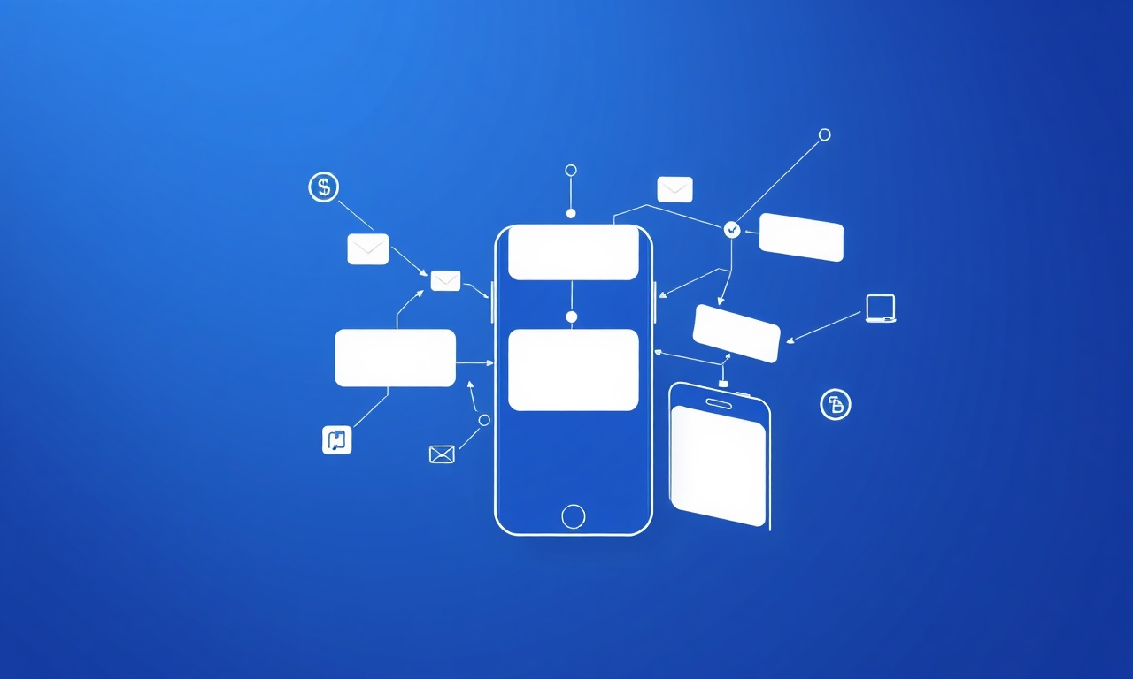 Abstract data flow representing SMS routing process