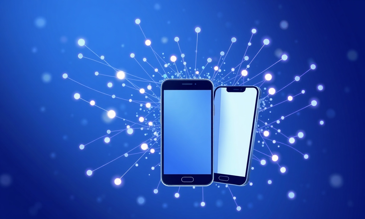 Particle network representing SMS aggregators