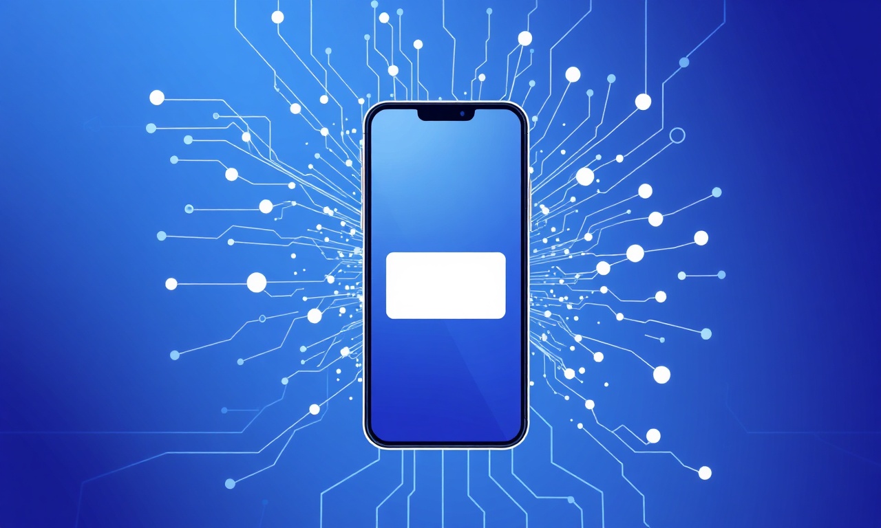 Abstract futuristic circuitry for advanced SMS routing