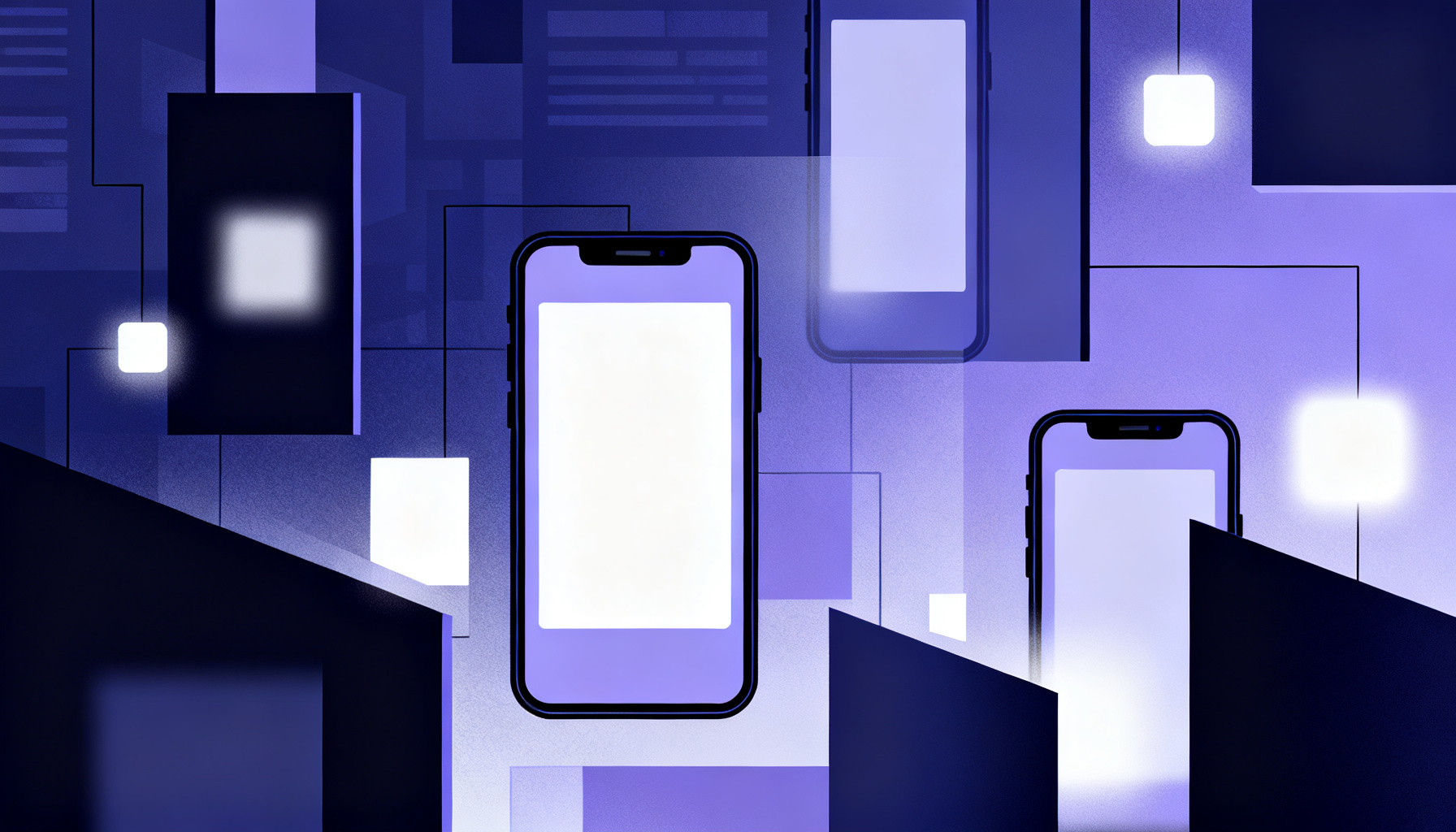 Abstract obstacles representing 2FA challenges