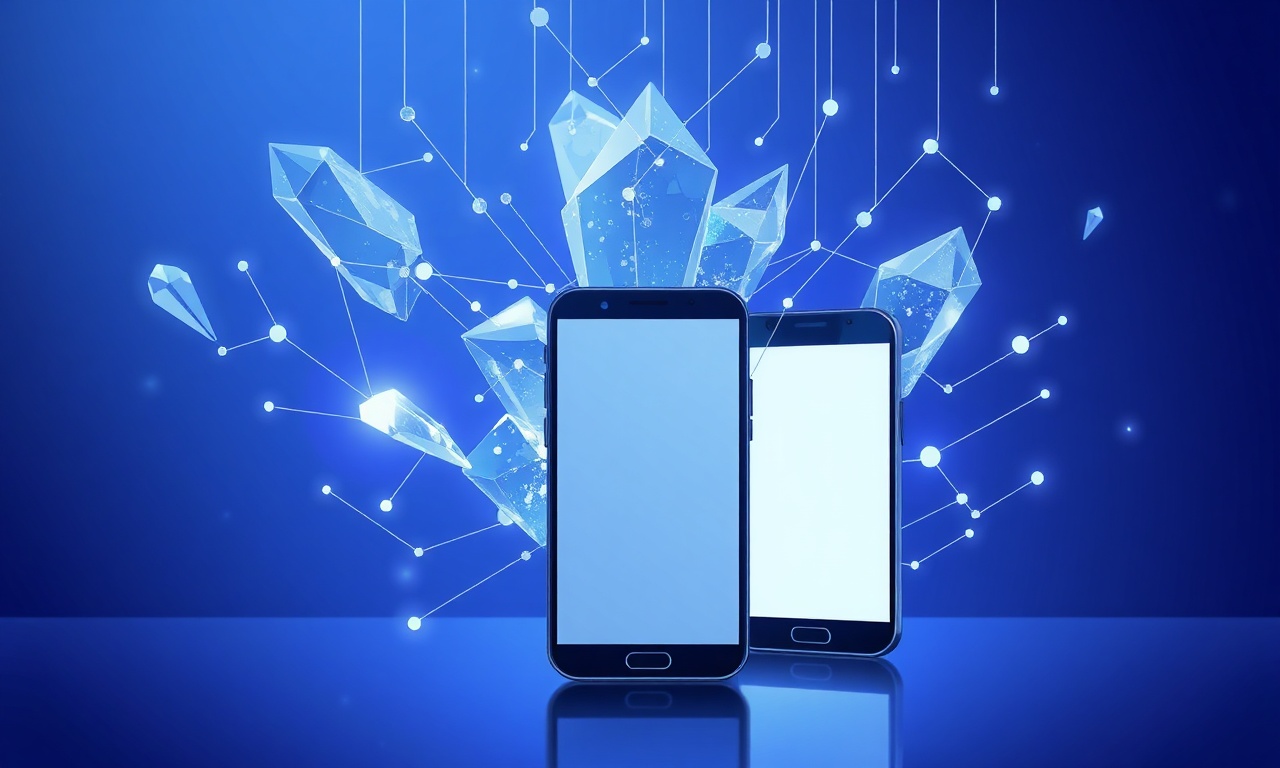 Crystalline abstract shapes representing privacy layers