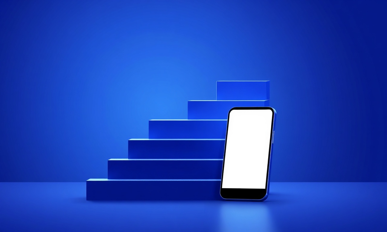 Abstract ascending steps representing process guide