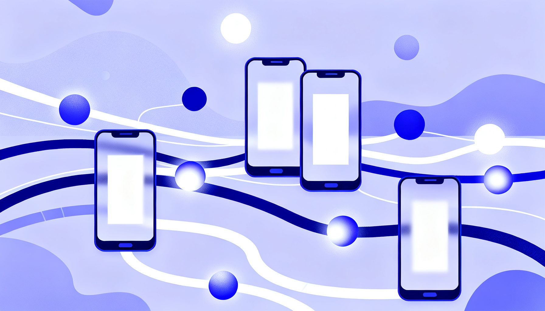 Organized glowing nodes and lines