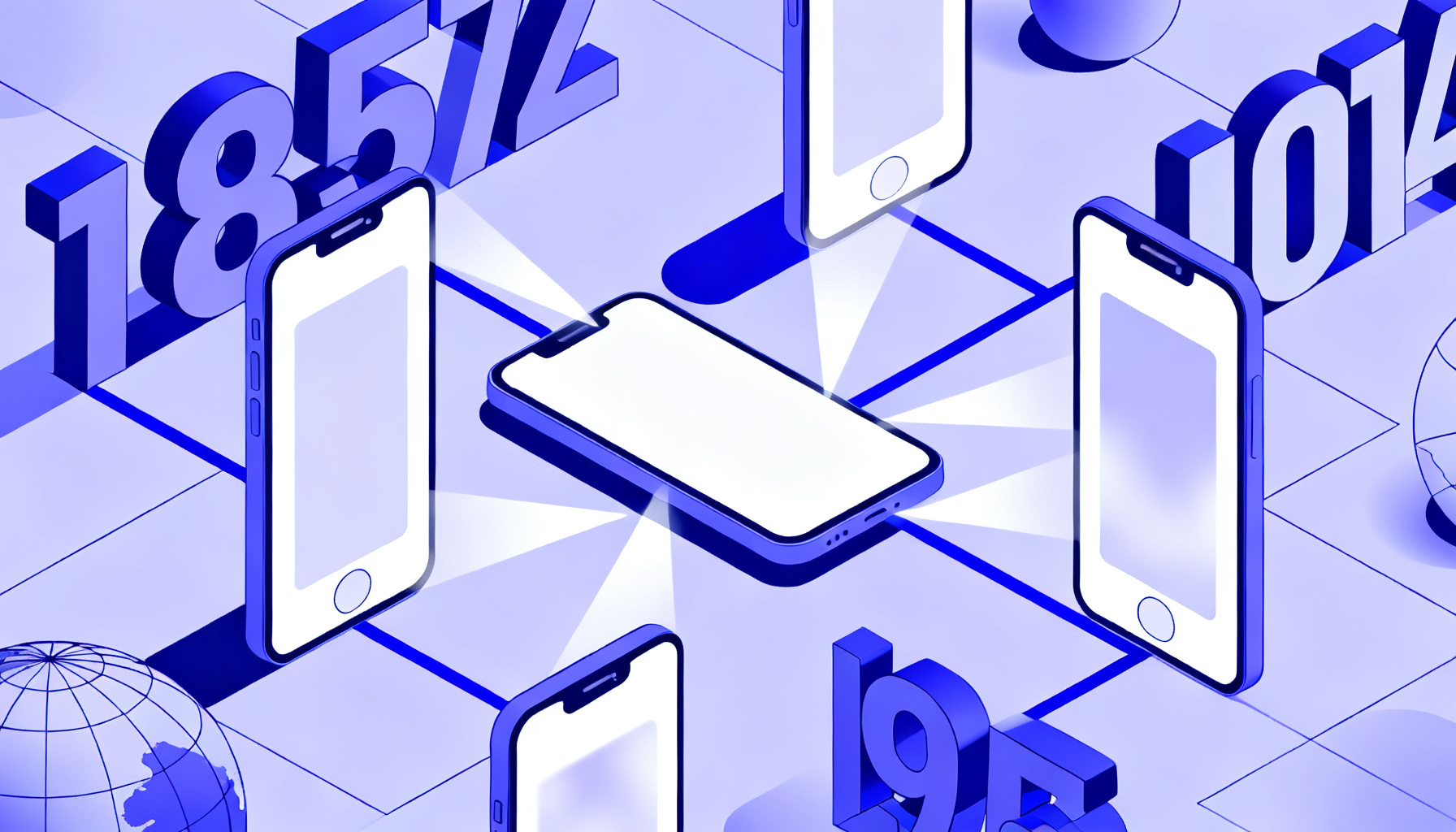 Isometric shapes connected by light beams