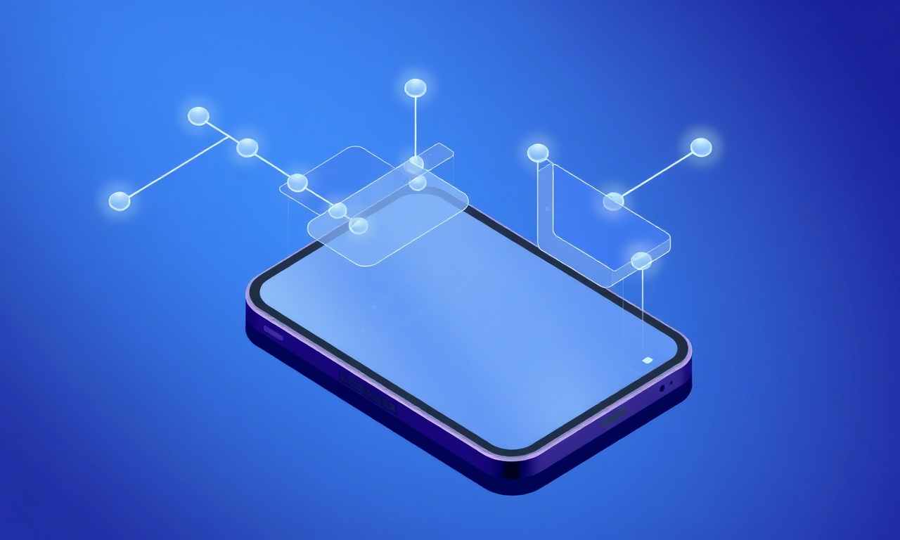Abstract shapes representing layered communication protocols
