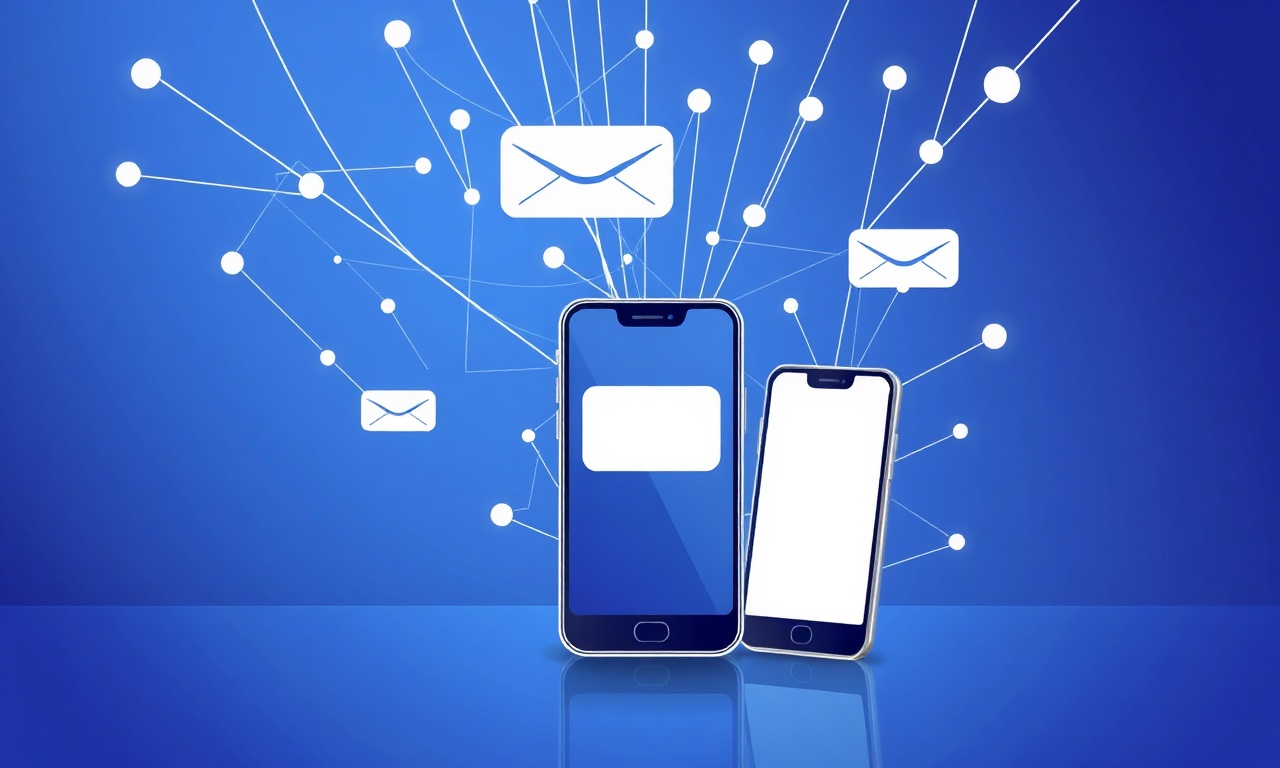 Abstract network beams symbolizing SMS delivery
