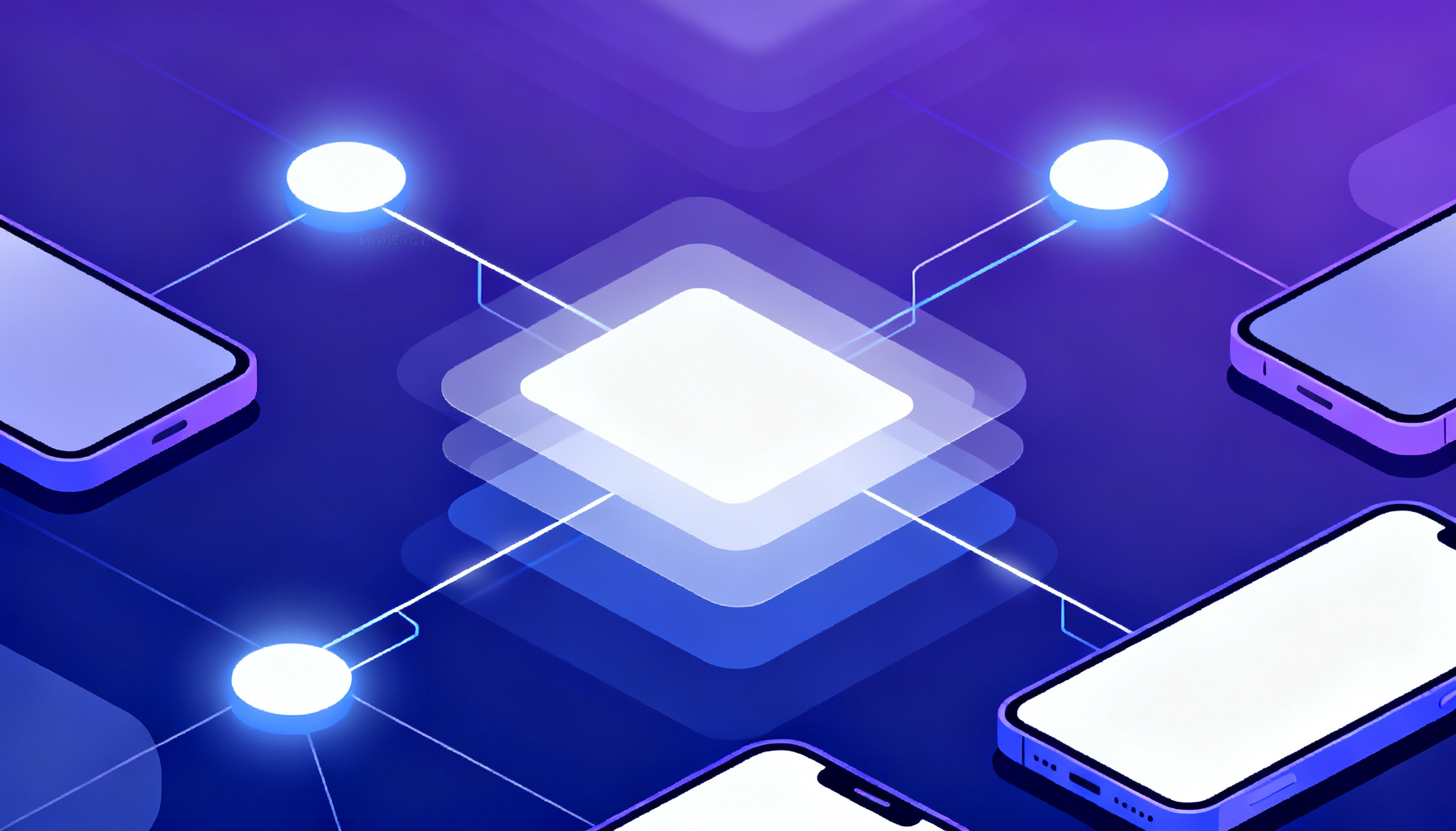 Abstract network representing multi-factor authentication