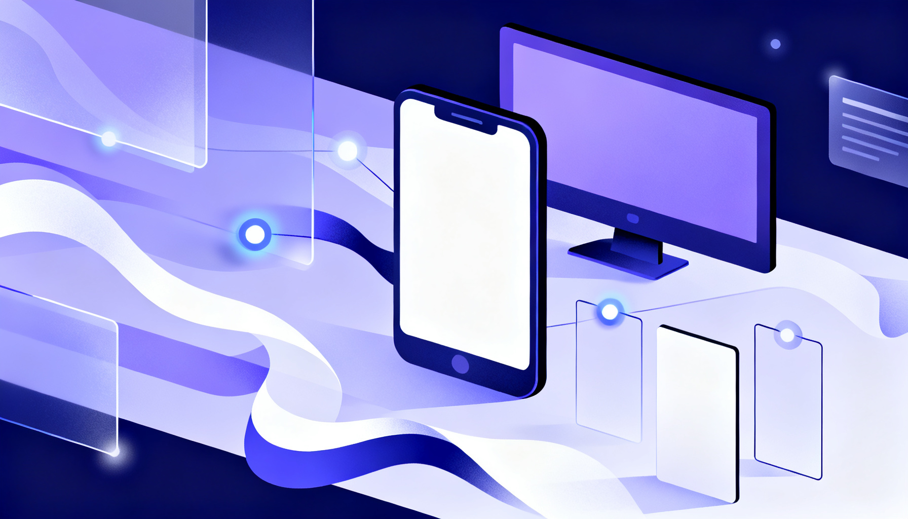 Abstract data flows symbolizing cost and implementation