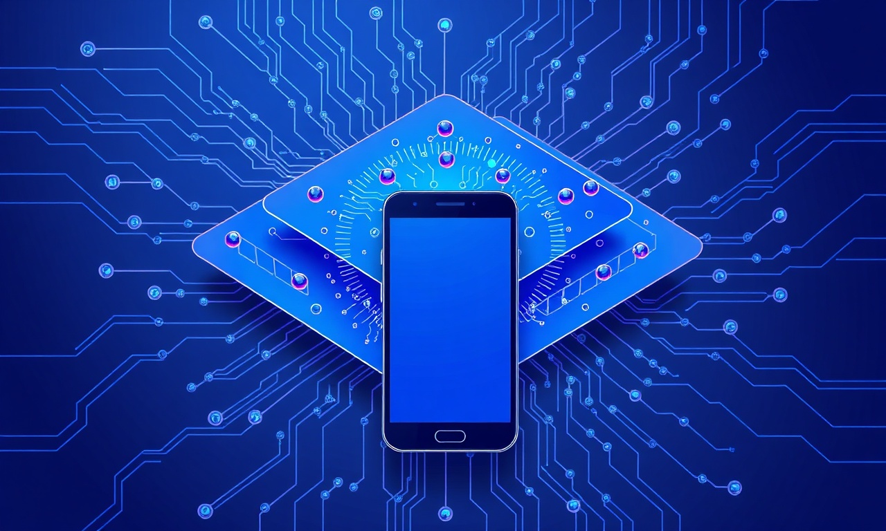 Abstract circuitry representing advanced privacy features