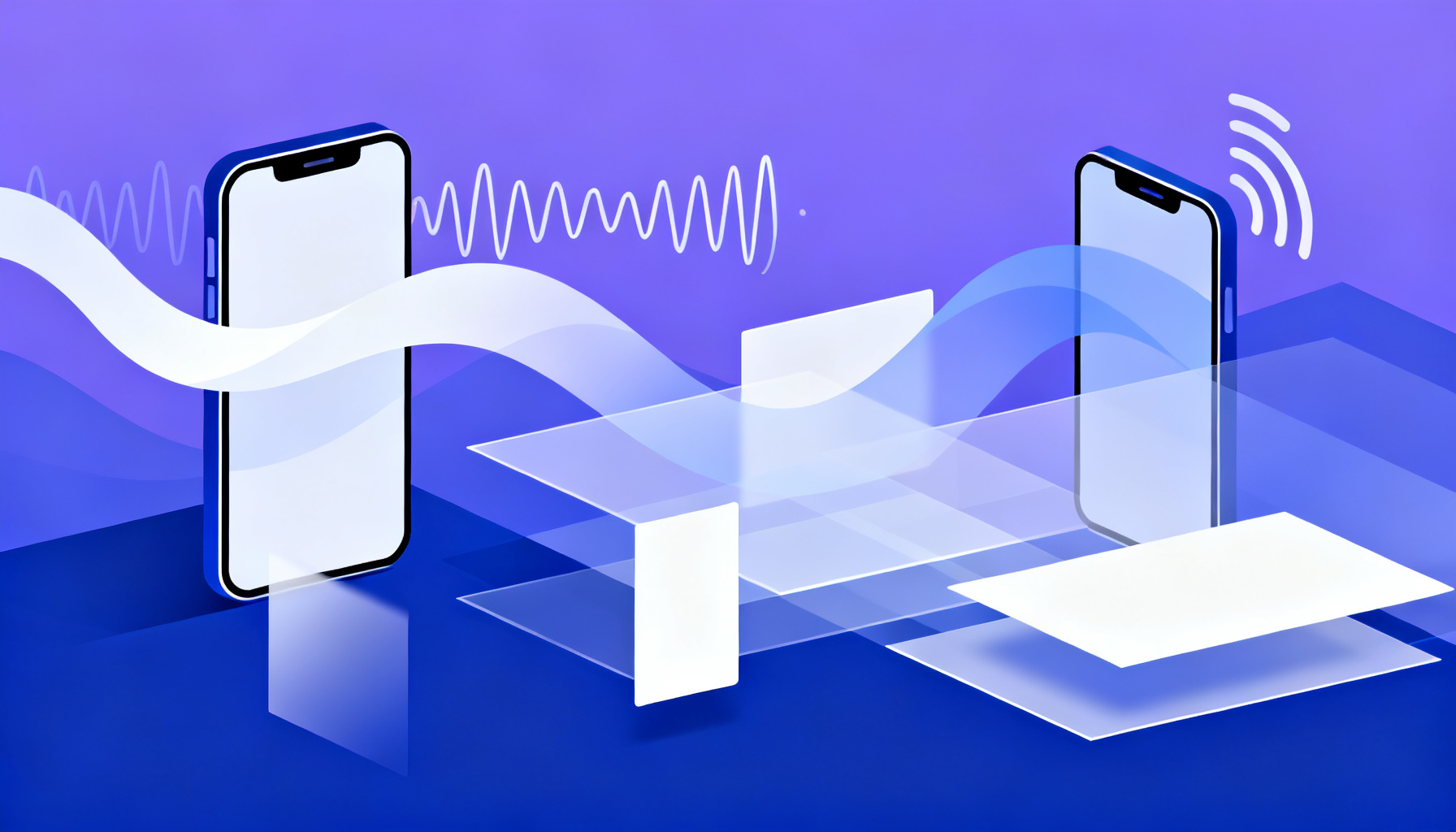 Abstract waves representing virtual phone number management