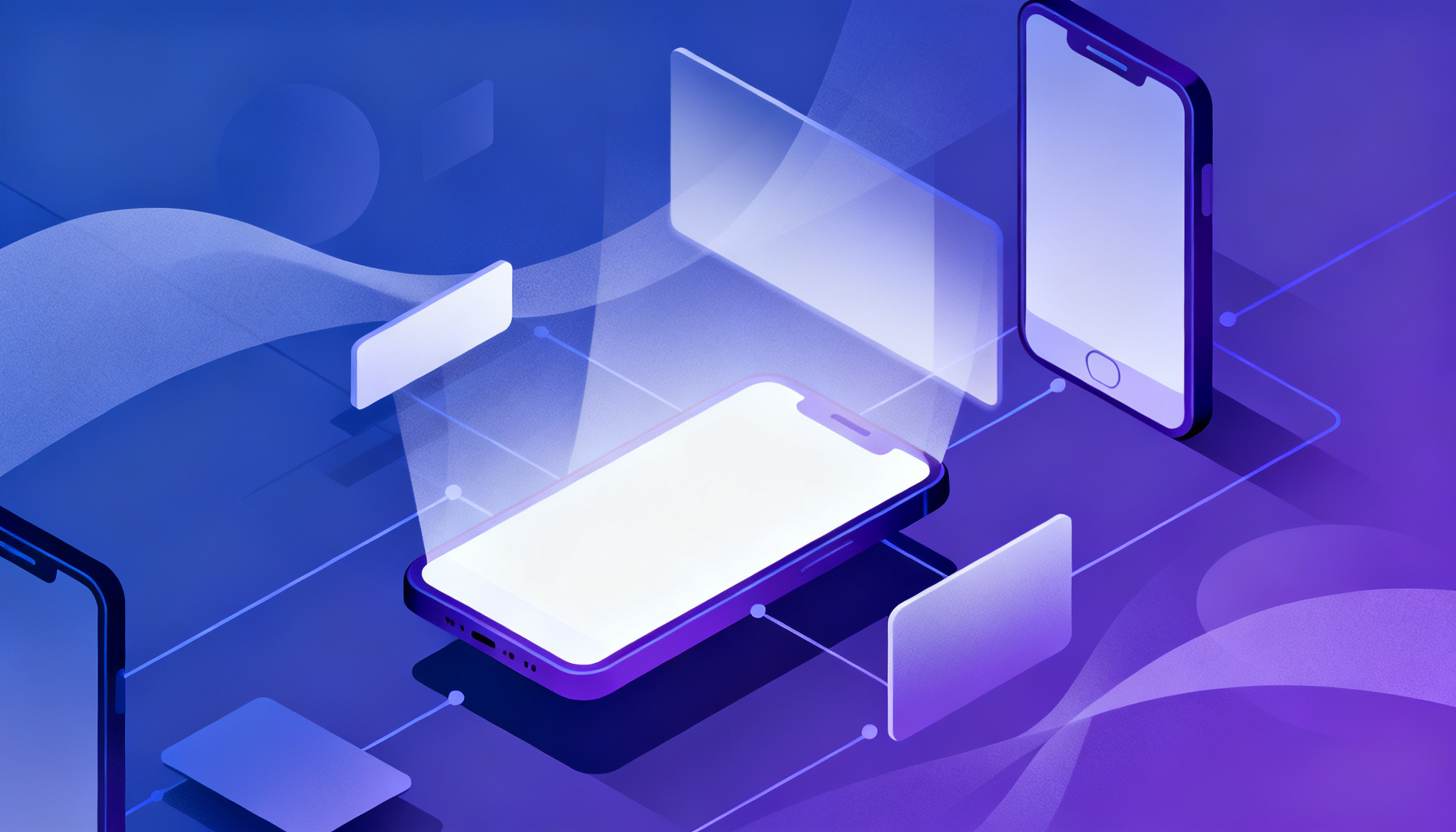 Abstract light beams representing customer experience optimization