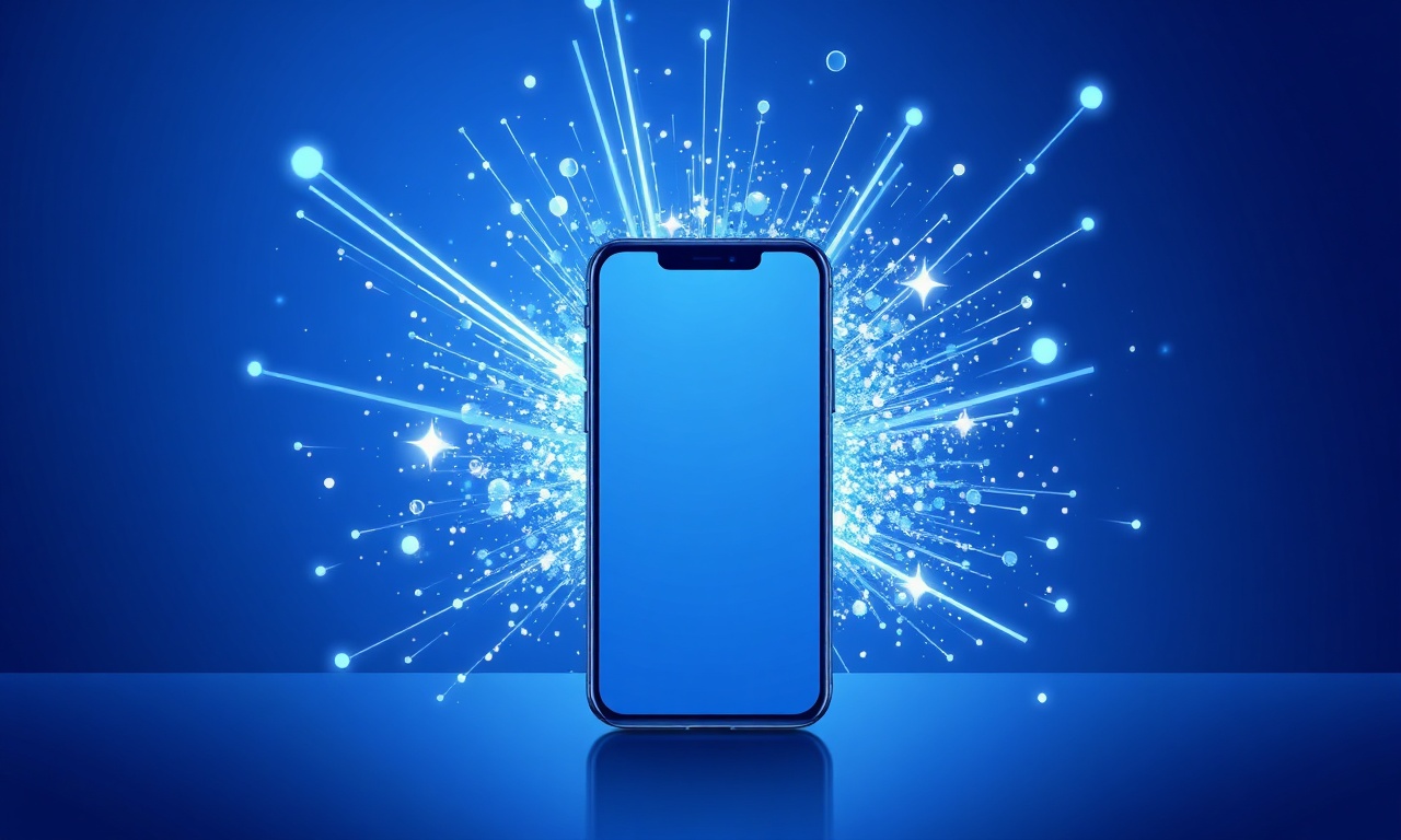 Abstract futuristic particles symbolizing voice OTP trends
